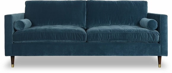 Design Blau Sofa 3 Sitzer Chesterfield Stoff Couch Sofa Polster Sofas Neu Luxus