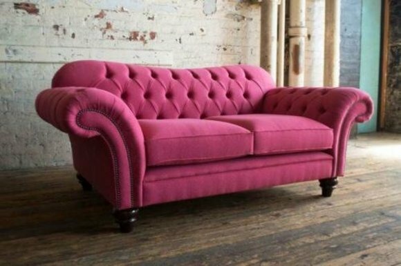 Luxus 2 Sitzer Couch Polster Sofa Textil Stoff Couchen Garnitur