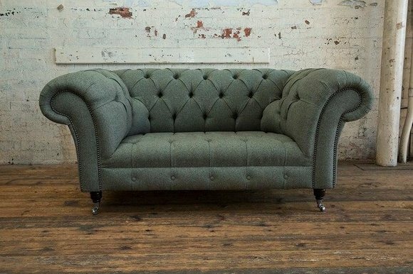 Polster Sofa Design Luxus Stoffsofas Chesterfield Textil Sofa 2 Sitzer Sofa