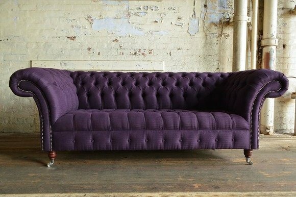 3 Sitzer Chesterfield Polster Sofas Design Luxus Couch Dekor Sofa Leder