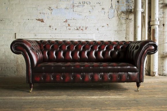 Ledersofa Sofa Couch Garnitur 3 Sitzer Sofas Couchen Chesterfield