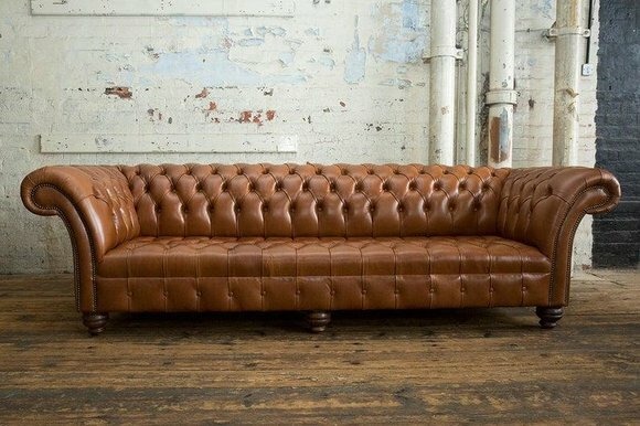 Chesterfield Leder Polster Design Sofa Luxus Couch Klassische Sofa