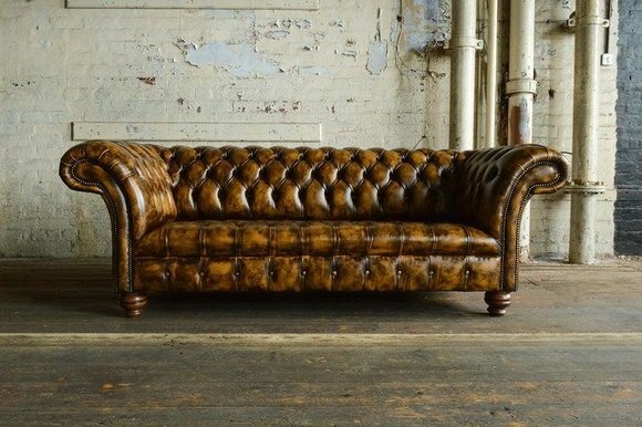 Edle Big Sofa Couch Chesterfield Leder Sofas Couchen Italienisches