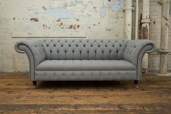 Graue Designer Sofa Couch Polster XXL 3 Sitzer Big Sofas Couchen