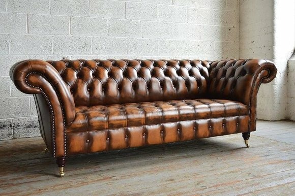 XXL Braune Designer Sofa Couch Polster 3 Sitzer Big Sofas Couchen