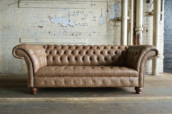 Braune Designer Sofa Couch Polster XXL 3 Sitzer Big Sofas Couchen
