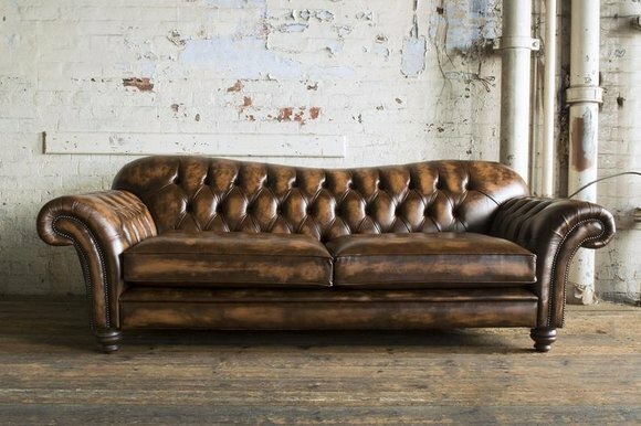 Ledersofa Sofa Couch Garnitur Sofas Couchen Chesterfield Leder