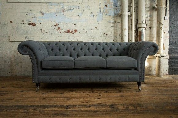 3 Sitzer Chesterfield Polster Sofas Design Luxus Couch Sofa Leder Couchen XXL