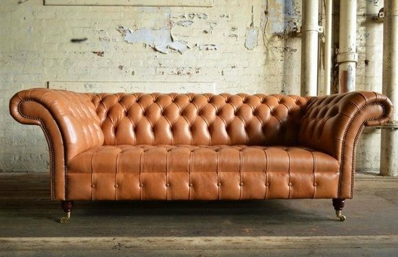 Ledersofa Sofa Couch 3 Sitzer Sofas Couchen Chesterfield Leder Polster