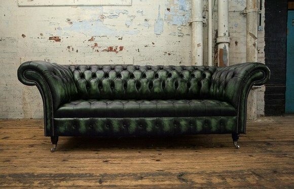 Ledersofa Sofa Couch Polster Garnitur 3 Sitzer Sofas Couchen