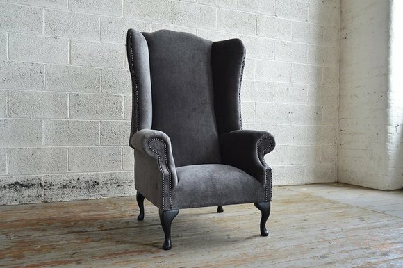 Ohrensessel Chesterfield Sessel Fernseh Couch 1 Sitzer Sofa Stoff Couchen