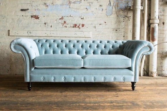 2 Sitzer Polstersofas Klassische Sofa Chesterfield Sofa der Premium Klasse Neu
