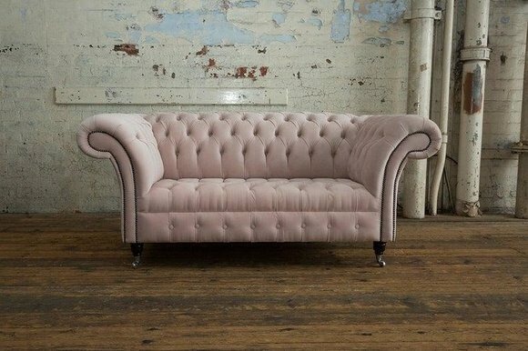 Sofas Chesterfield Design Sofa 2 Sitzer Couch Polster Luxus Klassische Textil