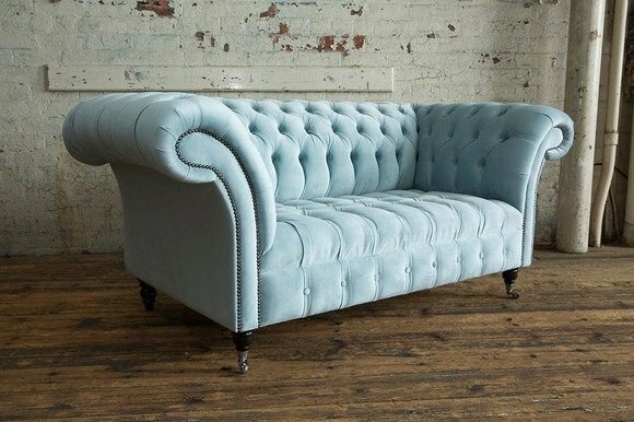 Chesterfield Leder Couch Sofa 2 Sitzer Polster Sofas Design Luxus Sofas
