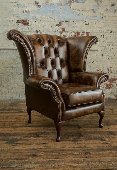 Edler Designer Luxus Sessel Ohrensessel 1 Sitzer Fernseh Lounge Relax