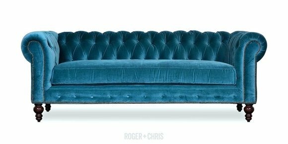 Chesterfield Wohnzimmer Samt Couch Polster Sitz Garnitur 3 Sitzer Textil Sofas