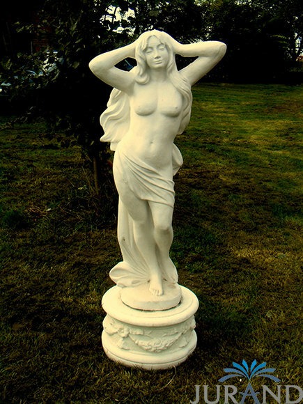 DAME GARTENFIGUR STEINFIGUR FIGUR GARTEN SKULPTUR STEINGUSS DECORATIVE