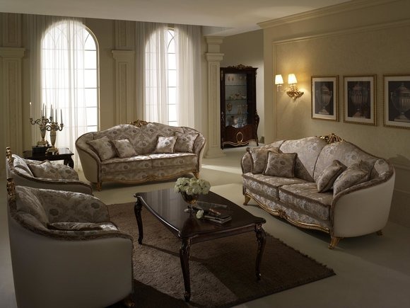 Luxus Klasse 3+2 Italienische Möbel Sofagarnitur Couch Sofa arredoclassic™