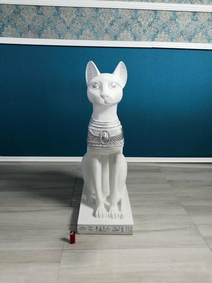 Design Ägyptische Katze Figur Dekor Statue Skulptur Figuren Skulpturen