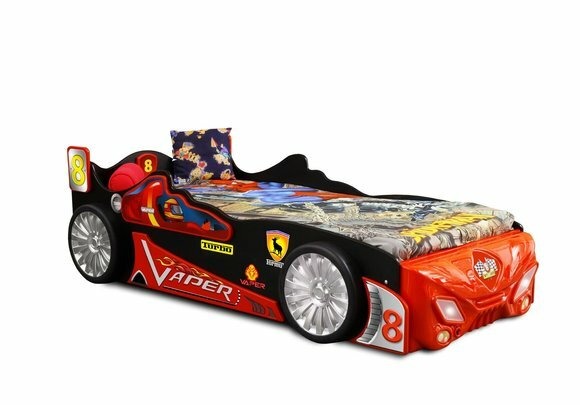 Edles Designer Kinderbett Rennwagen Schlaf Betten Kinder Möbel Bett + Matratze