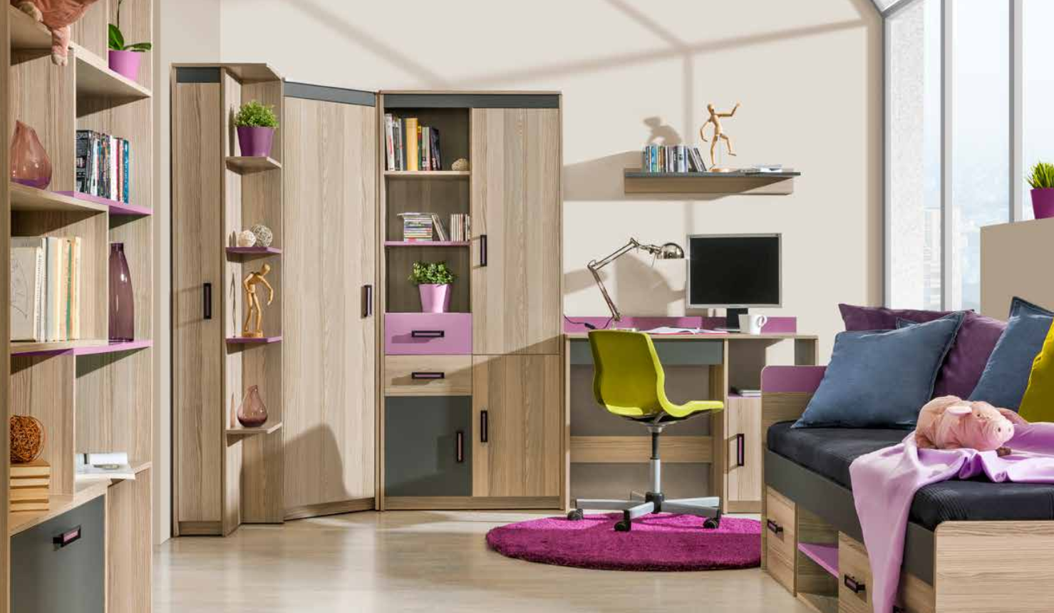 Eckschrank Schrank Holzschrank Schrankkommode Büro Schlafzimmer
