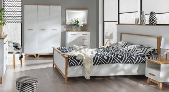 Schlafzimmer Kleiderschrank 3 türiger Holz Wandschrank Schrank