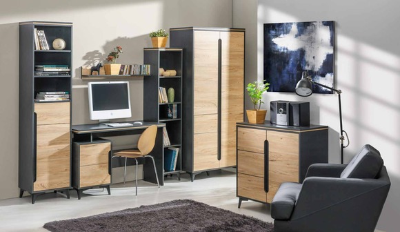 Moderne Büro Zimmer Set Office Einrichtung Komplett Set Möbel Deko Tisch