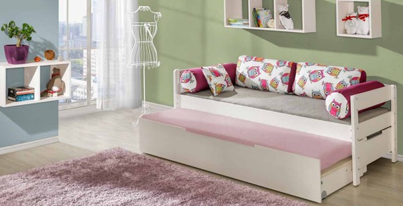 Babybett Kinderbett Gitterbett 210cm x 98cm x 75cm Weiß