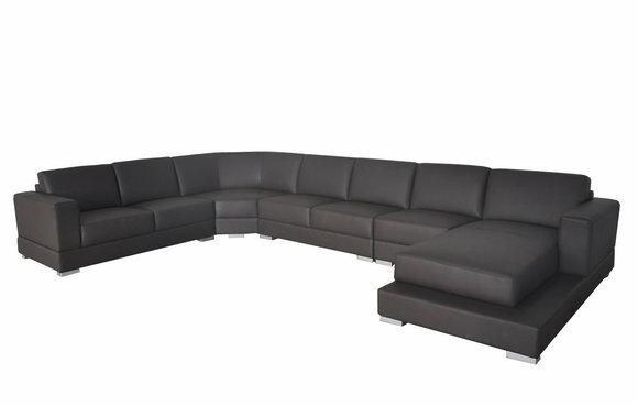 Ecke Leder Modern XXL Couch Wohnlandschaft Ledersofa Sofa Dekorative U-Form
