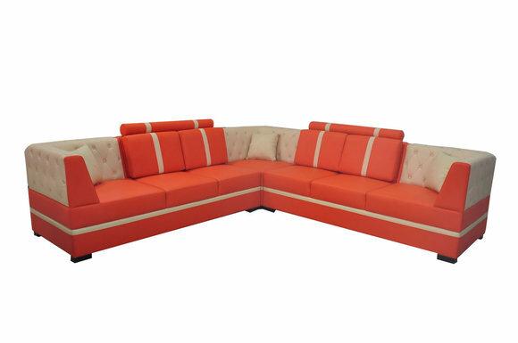 Eck Sofa Couch Polster Ecke Wohn Zimmer Landschaft Designer Deko Couchen