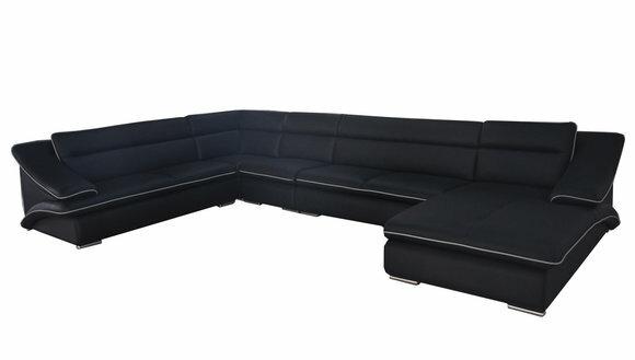 Eck Sofa Leder Couch Eck Garnitur Ecke Landschaft U Form Polster Neu