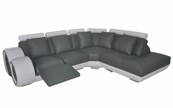 Couch Eck Sofa Leder Eck Garnitur Ecke Landschaft Polster Design Wohn