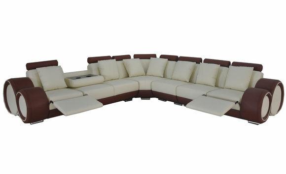 Design XXL Leder Polster Sitz Zimmer Eck Wohn Sofa Couch Designer