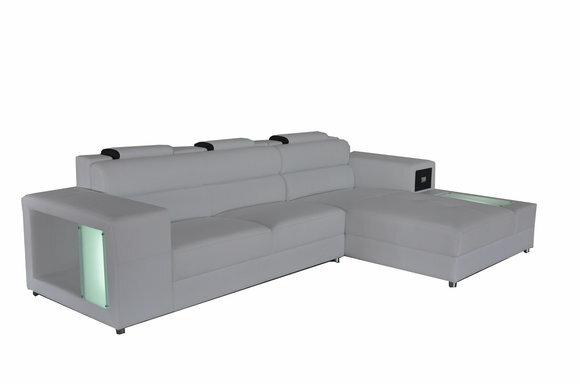 Design Sitz Leder Polster Ecke Leder Eck Landschaft Zimmer Neu Wohn