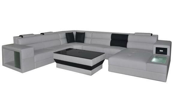 Design Polster Leder Ecke Leder Sitz Sofa Polster Eck Wohn Landschaft