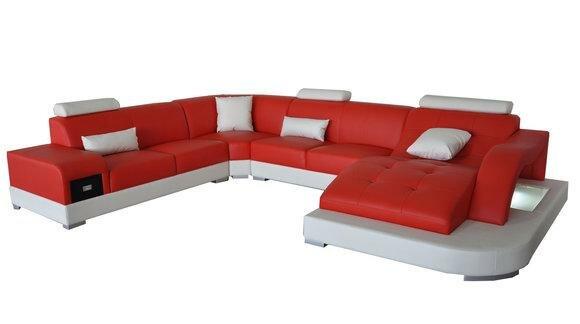 Leder Eck Sofa Eck Wohnlandschaft Garnitur Design Modern Deko Couch Sofas
