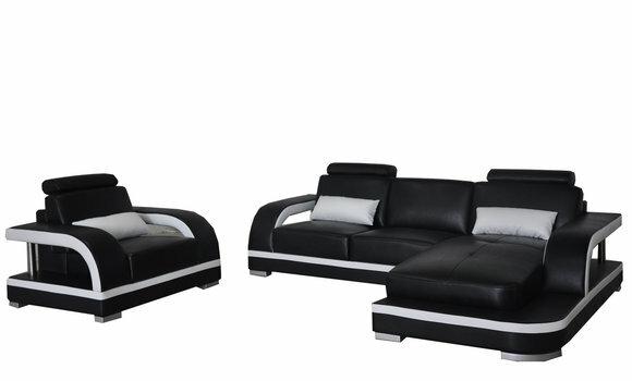 Eck Sofa Polster Couch Sitz Ecke Leder Garnitur Sessel L Form Wohnlandschaft Neu