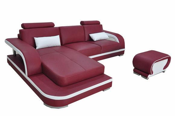 Leder Eck Sofa Couch Luxus Garnitur Ecke Sofas Couchen Polster