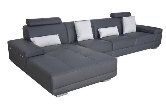 Leder Couch Polster Sitz Eck Garnitur Moderne Design Sofas Wohnlandschaft