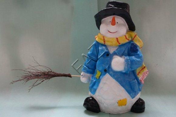 Figur Skulptur Figuren Steinfigur Statuen Dekoratation Schneemann
