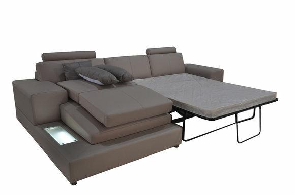 Leder Couch Wohnlandschaft Eck Garnitur Design Modern Sofa L-Form