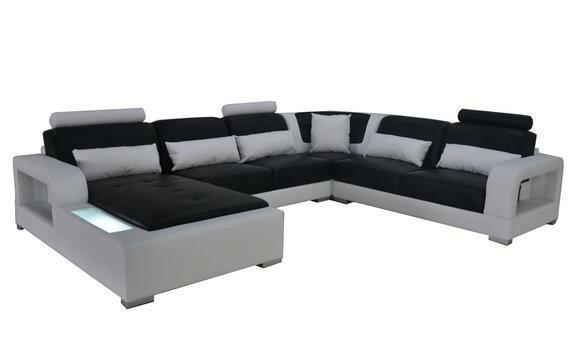 Leder Sofa Couch Wohnlandschaft Eck Garnitur Designer Modern Polster