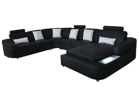 Leder Sofa Couch Wohnlandschaft Eck Garnitur Design Dekor Modern Sofas