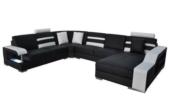 Eck Sofa Polster Sitz Leder Couch Sofas Couchen Garnitur U Form