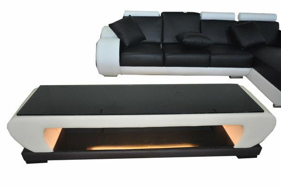 RTV TV Sideboard LederTisch Designer Glas Tisch Fernseh Schrank Neu Modern
