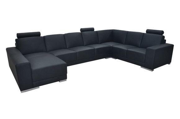 Ledersofa Couch Wohnlandschaft Ecksofa Garnitur Design Modern Deko Sofa