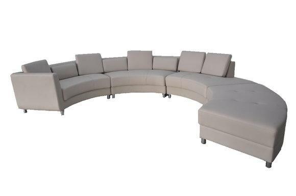 Ledersofa Couch Wohnlandschaft Garnitur Design Modern Halbkreis Sofa