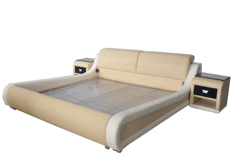 Doppel Luxus Design Leder Bett Hotel Polster Betten Moderne Multifunktion