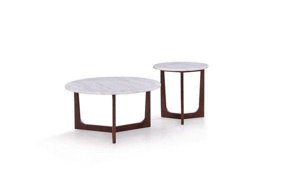 Marmor Design Beistell Tische Couch Tisch Sofa Wohn Zimmer 2x SET