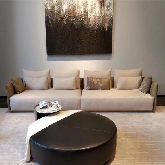 XXL Big Sofa Sechssitzer Stoff Couch Luxus Design Couchen 6 Sitzplatz